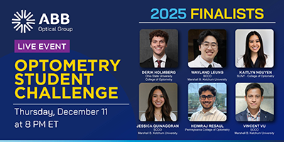 ABB Names 2025 Finalists for the 11th Annual Optometry Student Challenge