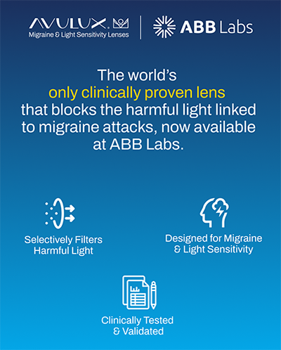 ABB Labs Adds Avulux Migraine & Light Sensitivity Lenses to Portfolio