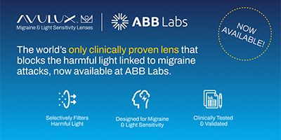 ABB Labs Adds Avulux Migraine & Light Sensitivity Lenses to Portfolio