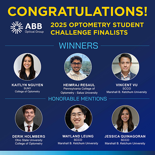 Announcing Winners of the 11th Annual Optometry Student Challenge