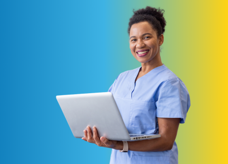 Woman on computer